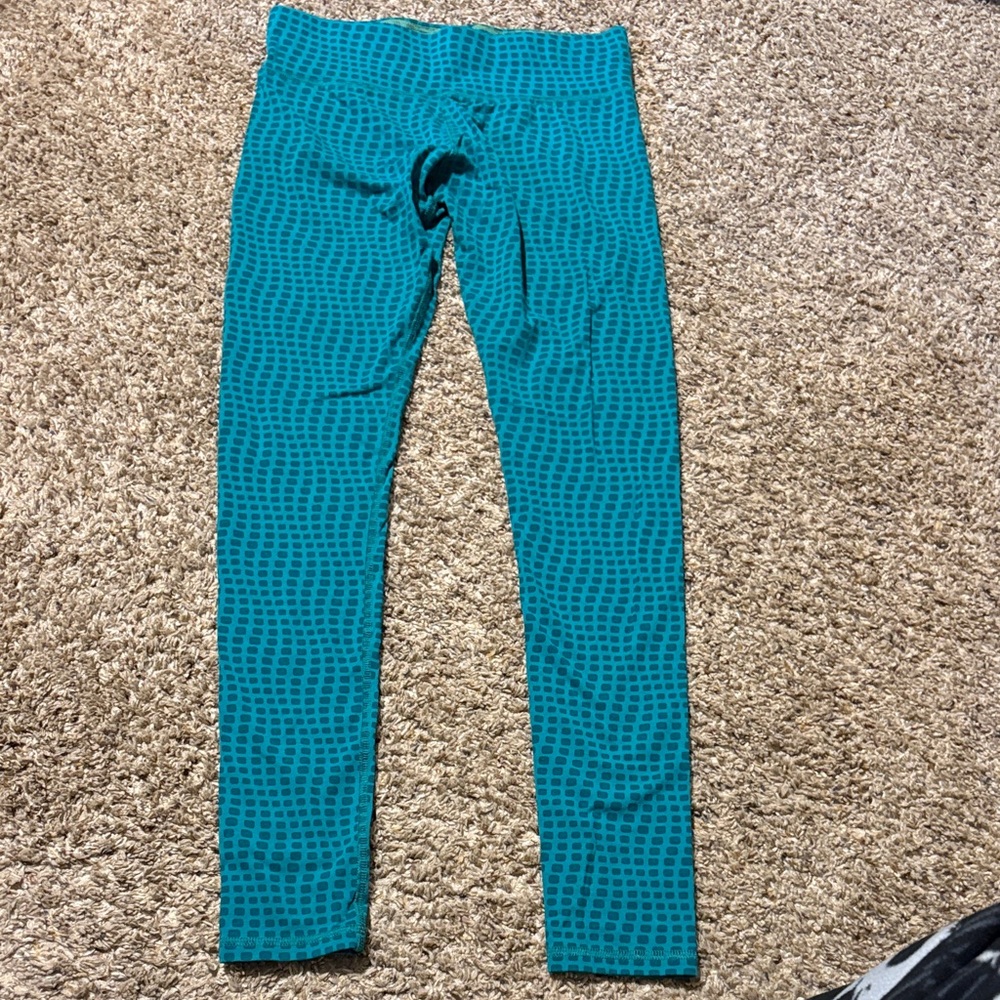 Teal Patterned Women's Leggings